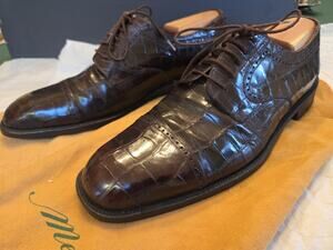 MEZLAN PLATINUM Genuine Crocodile Alligator Boots Loafers Mens Dress Shoes 9.5